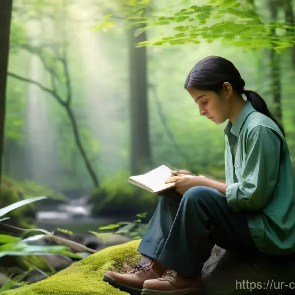 숲교육을 위한 커뮤니티 참여 - **Prompt 1: Forest Tranquility and Learning**
"A serene, sun-dappled forest scene in northern Pa...