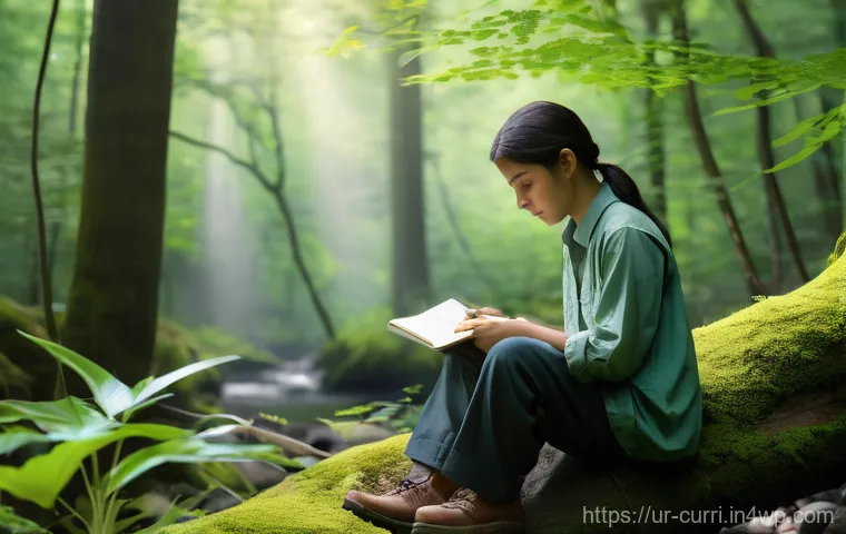 숲교육을 위한 커뮤니티 참여 - **Prompt 1: Forest Tranquility and Learning**
"A serene, sun-dappled forest scene in northern Pa...